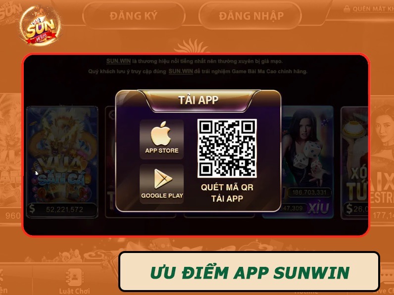 Trải nghiệm trên app Sunwin với nhiều giá trị cao
